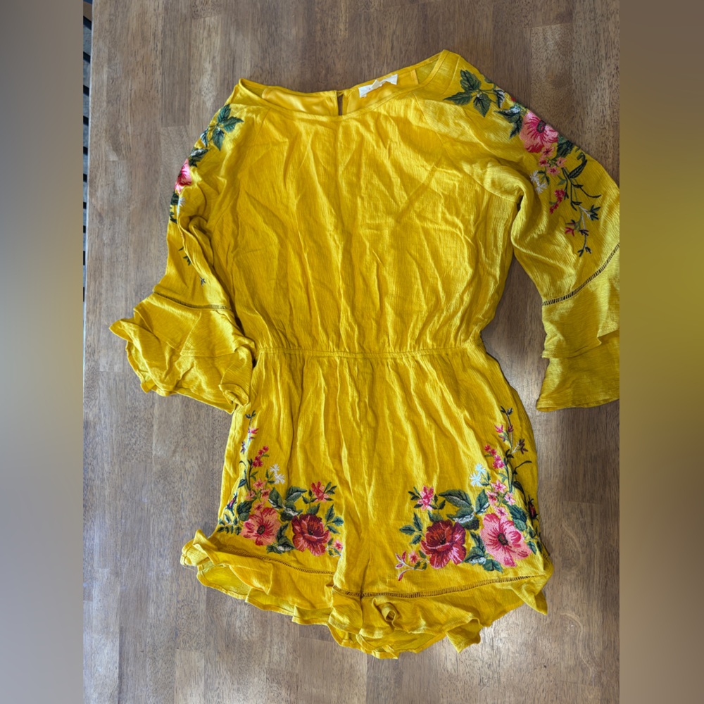 Peach Love California Yellow Romper